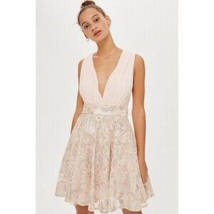 TFNC Women's London Tutu Skirt Dress In Nude and pink Size M $139 fits as S